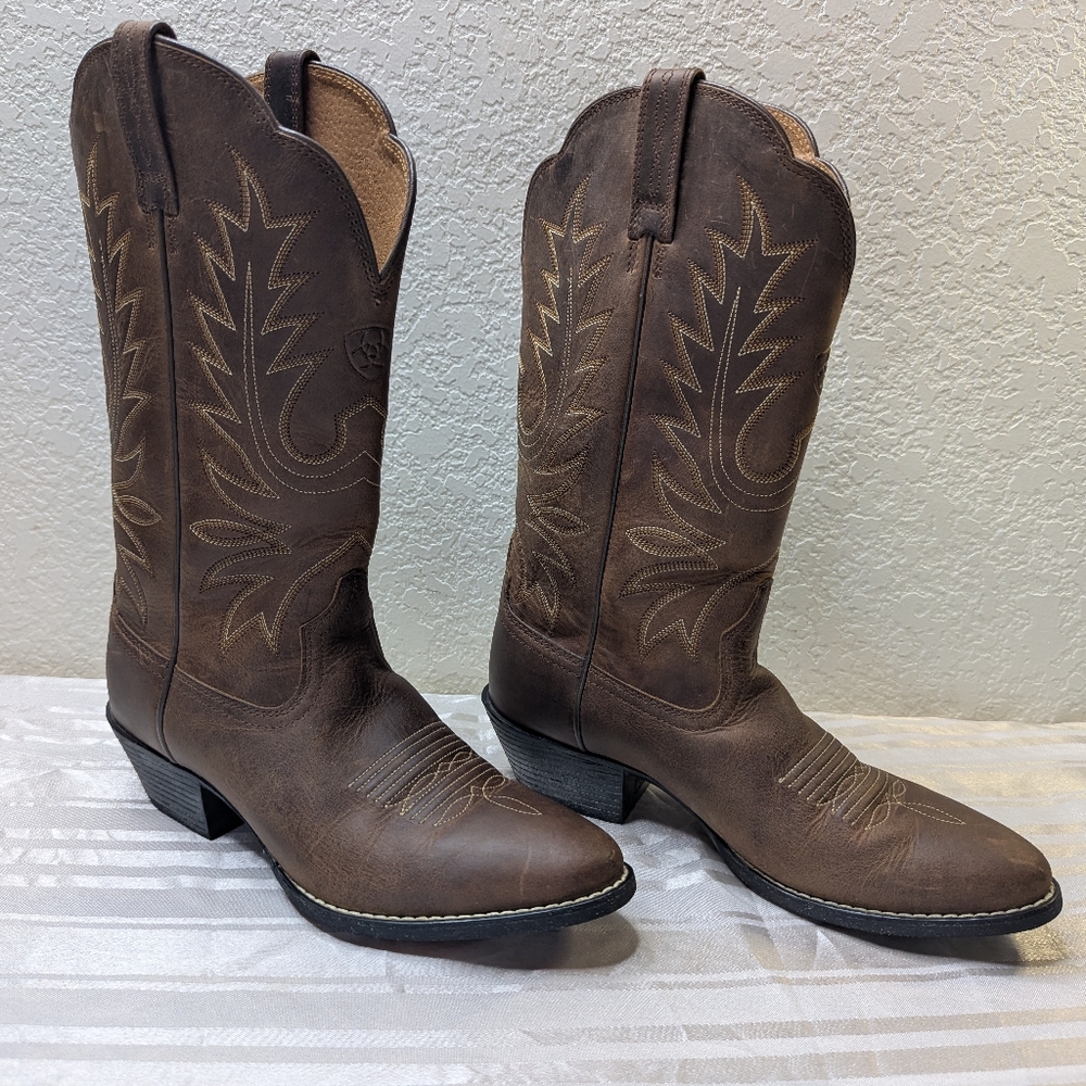 Ariat Boots Women Size 6 B Brown Heritage R Toe CostalCowgirl Boho Southwestern
